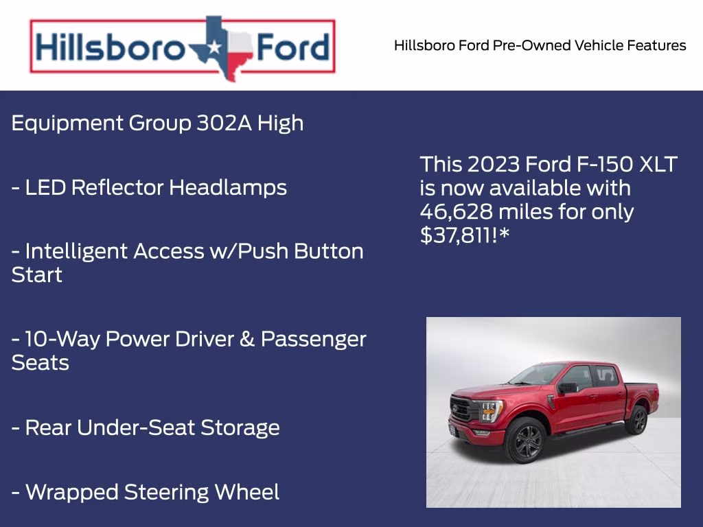 2023 Hot Pepper Red Metallic Tinted Clearcoat Ford F-150 XLT 4X4 Truck
