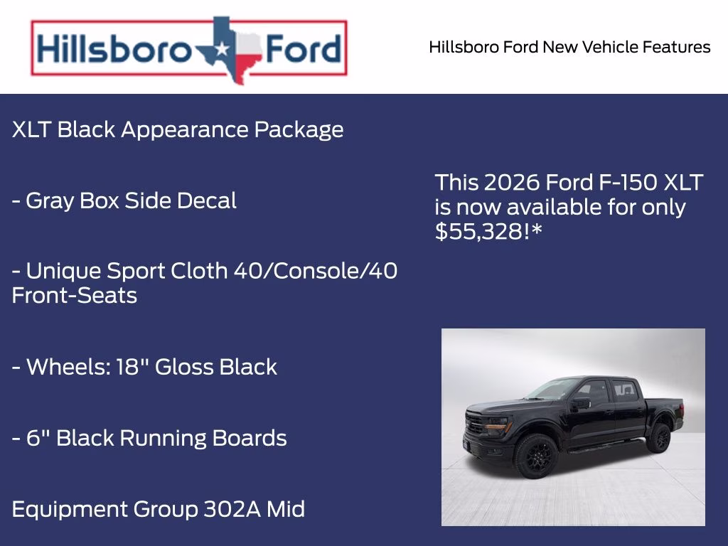 2026 Agate Black Metallic Ford F-150 XLT 4X4 Truck