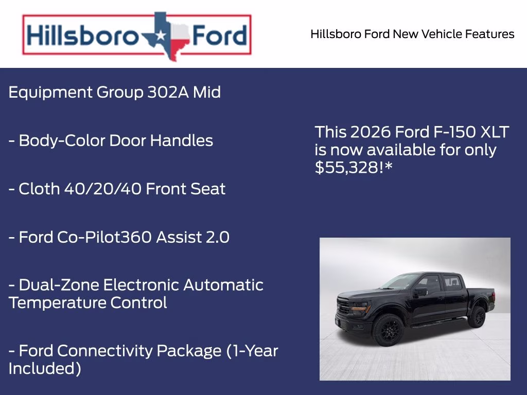 2026 Agate Black Metallic Ford F-150 XLT 4X4 Truck