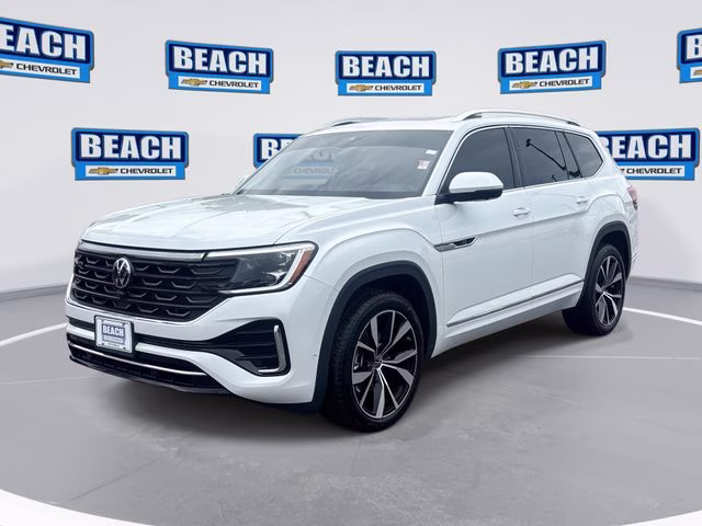 2025 Pure White Volkswagen Atlas 2.0T SEL Premium R-Line AWD SUV