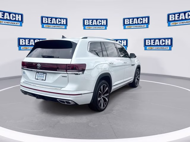 2025 Pure White Volkswagen Atlas 2.0T SEL Premium R-Line AWD SUV