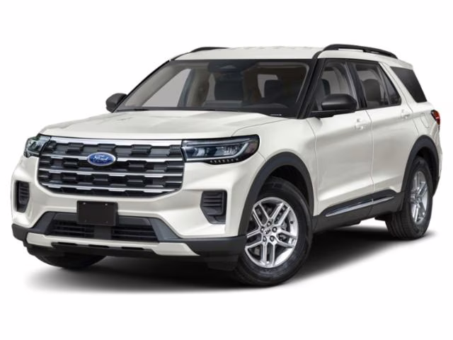 2026 Star White Metallic Tri-Coat Ford Explorer Active RWD SUV