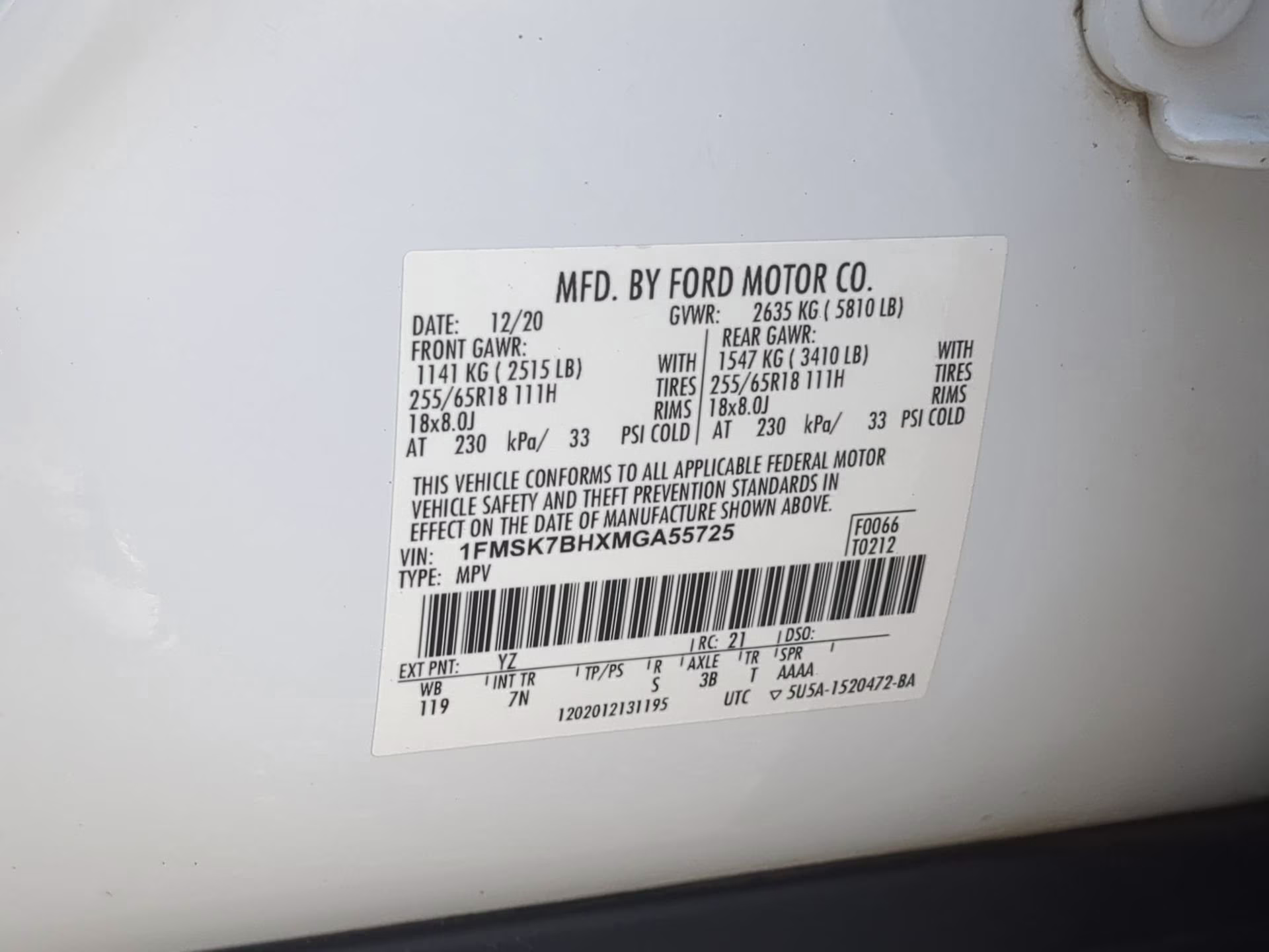 2021 Oxford White Ford Explorer RWD SUV