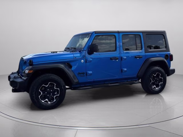 2021 Hydro Blue Pearlcoat Jeep Wrangler Unlimited Sport S 4X4 Convertible