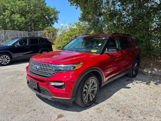 2024 Rapid Red Metallic Tinted Clearcoat Ford Explorer XLT RWD SUV
