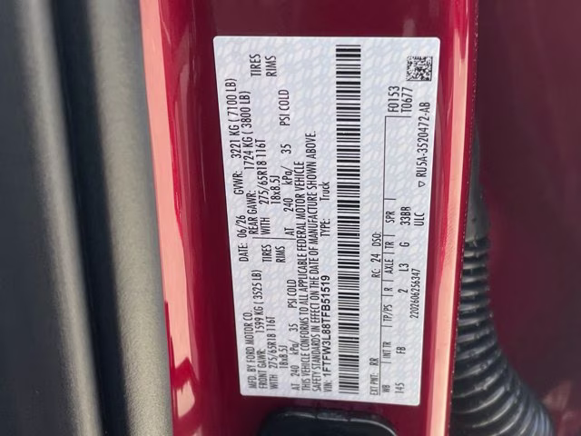 2026 Ruby Red Metallic Tinted Clearcoat Ford F-150 XLT 4X4 Truck