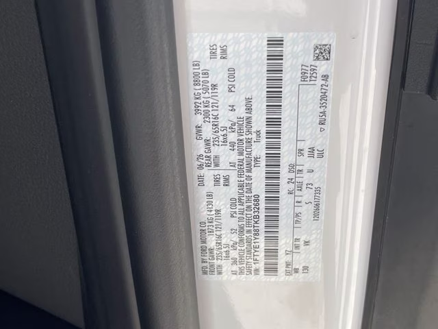 2026 Oxford White Ford Transit Cargo Van Base RWD Van