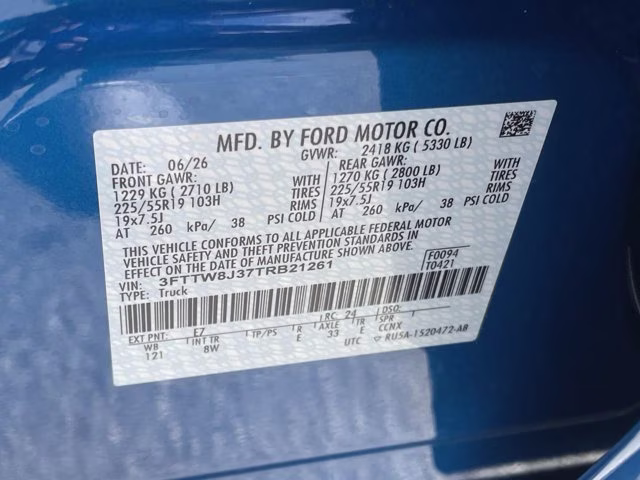 2026 Velocity Blue Ford Maverick XLT AWD Truck