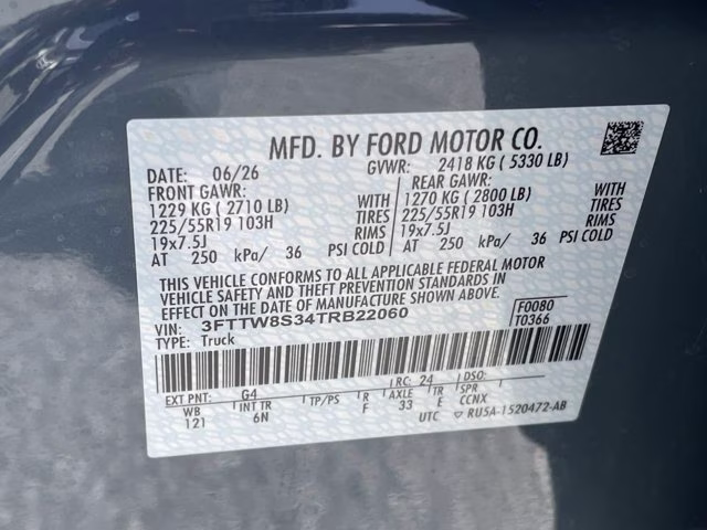 2026 Azure Gray Metallic Tri-Coat Ford Maverick Lariat AWD Truck