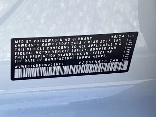 2024 Pure White Volkswagen Golf R 2.0T AWD Hatchback