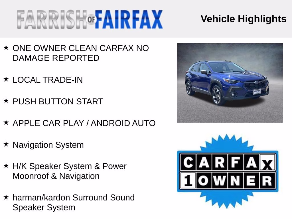 2025 Sapphire Blue Pearl Subaru Crosstrek Limited AWD SUV