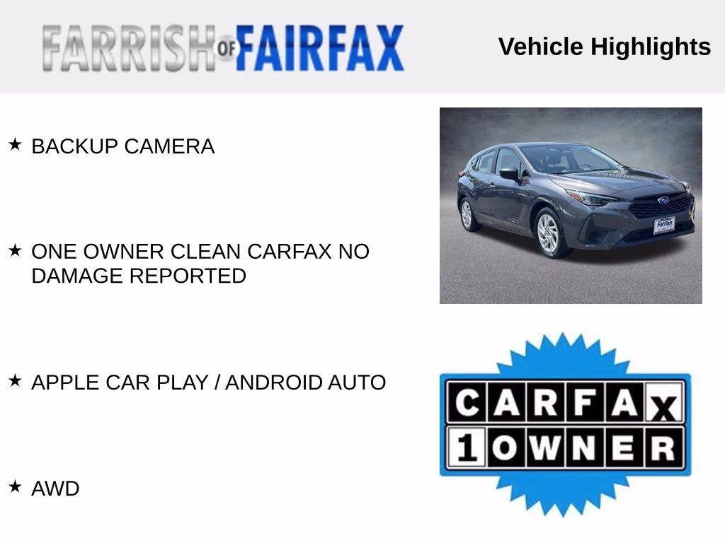 2024 Magnetite Gray Metallic Subaru Impreza Base AWD Hatchback