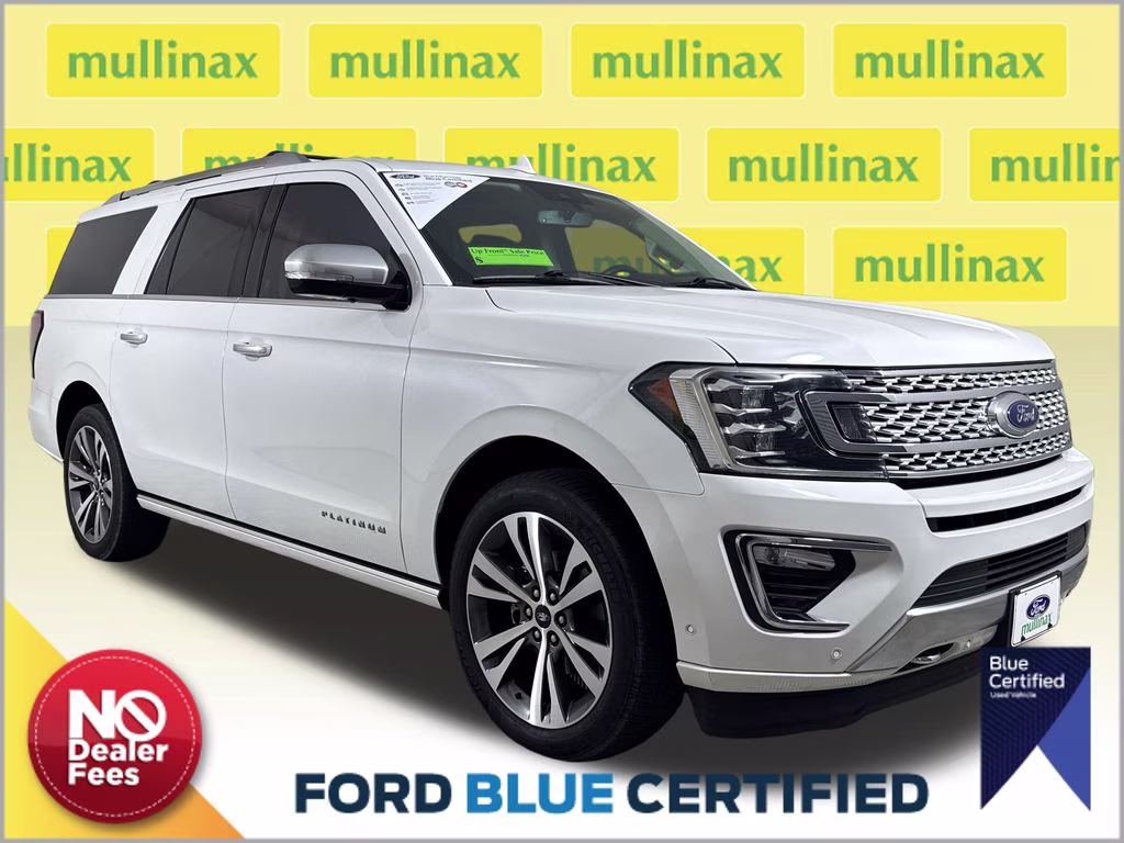 2021 Star White Metallic Tri-Coat Ford Expedition Max Platinum 4X4 SUV