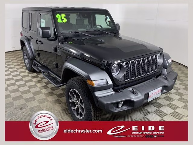 2025 Black Clearcoat Jeep Wrangler Sport S 4X4 SUV