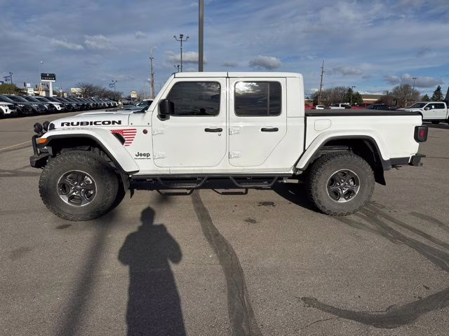 2021 Bright White Clearcoat Jeep Gladiator Rubicon 4X4 Truck