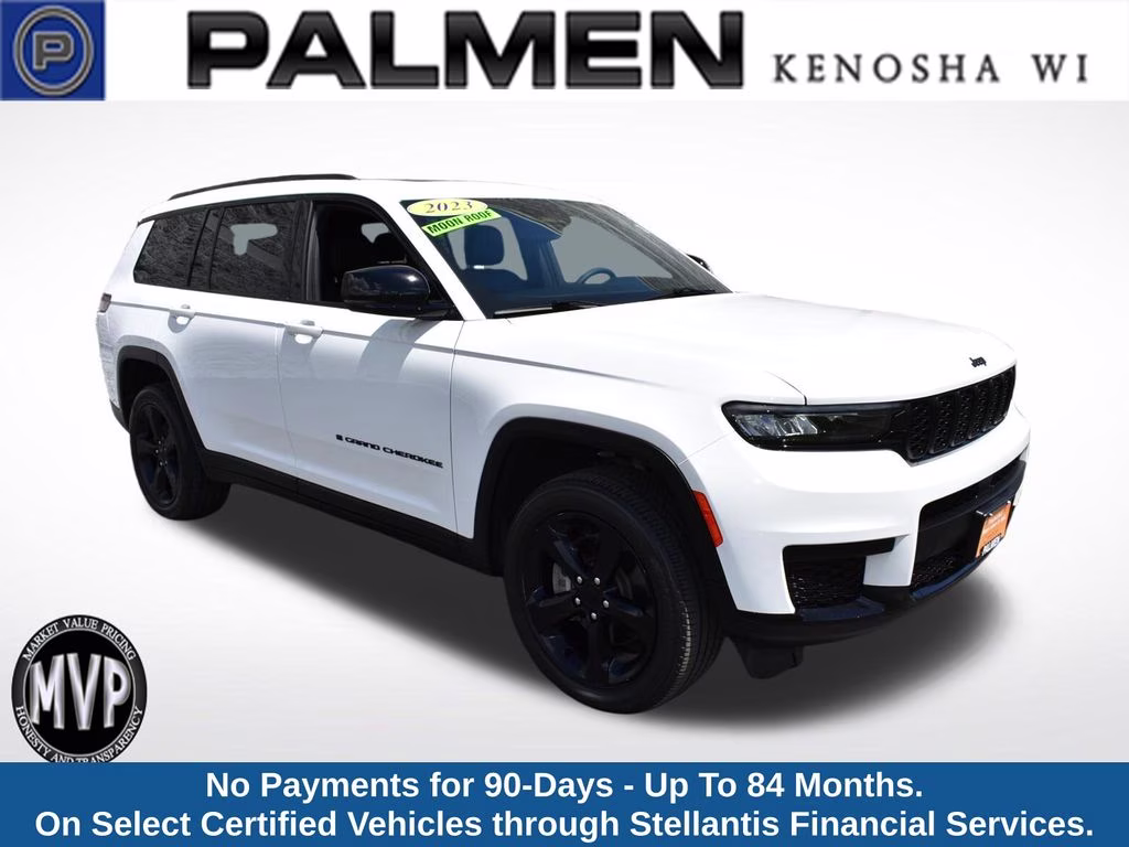 2023 Bright White Clearcoat Jeep Grand Cherokee L Altitude 4X4 SUV
