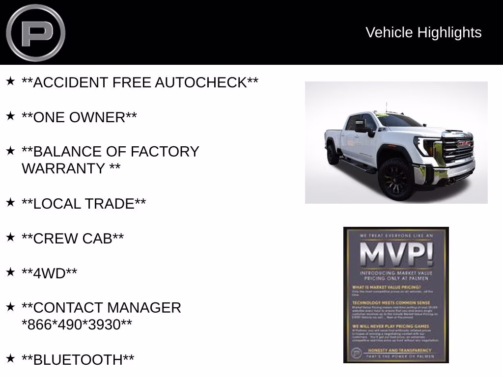 2024 Summit White GMC Sierra 2500HD SLE 4X4 Truck