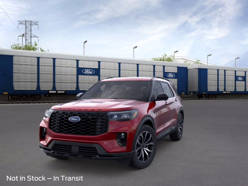 2026 Rapid Red Metallic Tinted Clearcoat Ford Explorer ST-Line RWD SUV