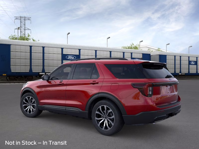 2026 Rapid Red Metallic Tinted Clearcoat Ford Explorer ST-Line RWD SUV