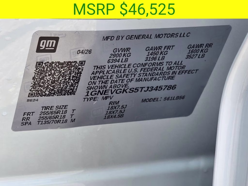 2026 Summit White Chevrolet Traverse LT AWD SUV