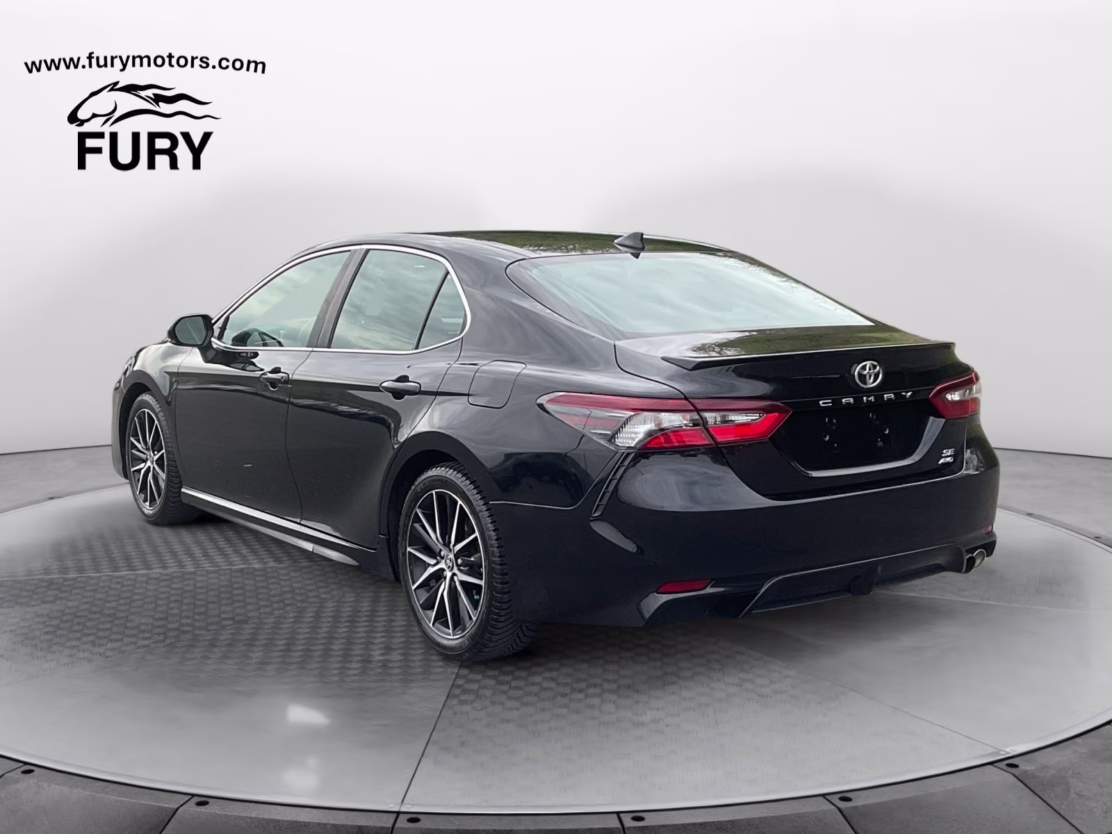 2021 Midnight Black Metallic Toyota Camry SE AWD Sedan