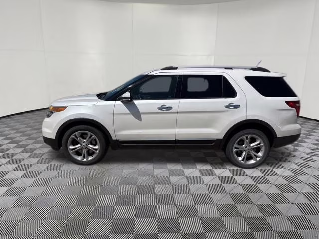 2014 White Platinum Clearcoat Metallic Ford Explorer Limited 4X4 SUV