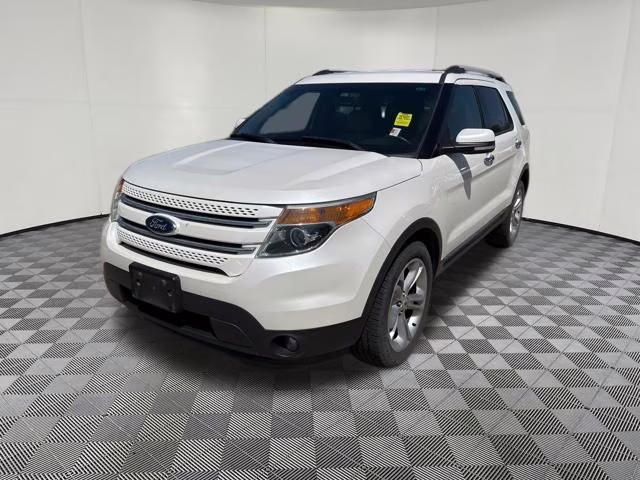 2014 White Platinum Clearcoat Metallic Ford Explorer Limited 4X4 SUV