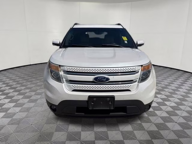 2014 White Platinum Clearcoat Metallic Ford Explorer Limited 4X4 SUV