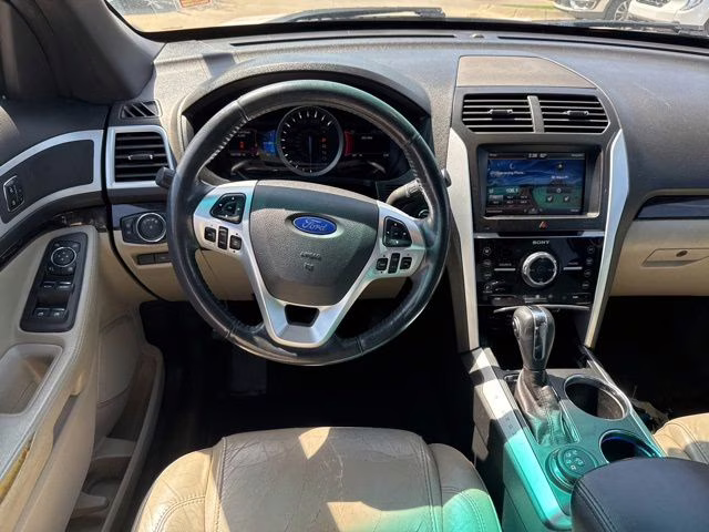 2014 White Platinum Clearcoat Metallic Ford Explorer Limited 4X4 SUV