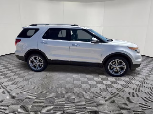 2014 White Platinum Clearcoat Metallic Ford Explorer Limited 4X4 SUV