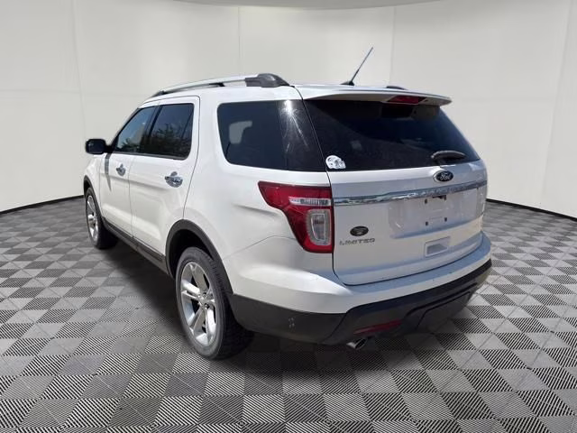 2014 White Platinum Clearcoat Metallic Ford Explorer Limited 4X4 SUV