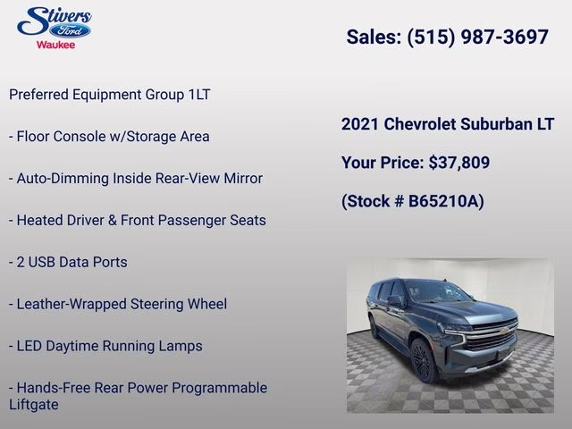 2021 Shadow Gray Metallic Chevrolet Suburban LT 4X4 SUV