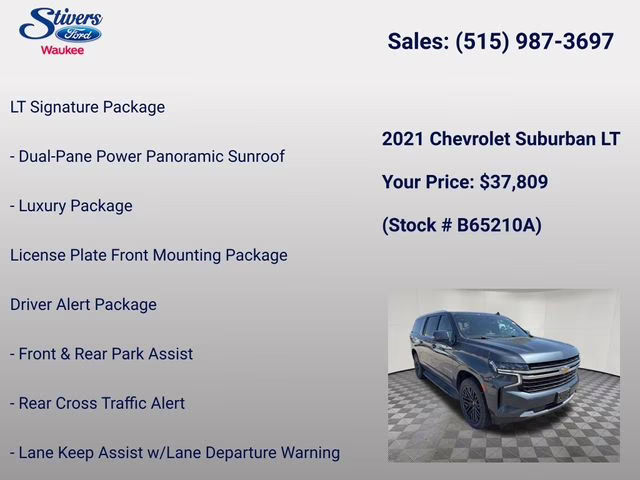 2021 Shadow Gray Metallic Chevrolet Suburban LT 4X4 SUV