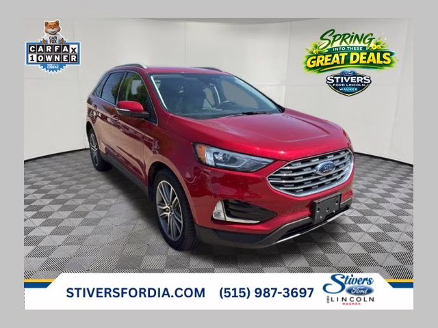 2021 Red Metallic Ford Edge Titanium AWD SUV
