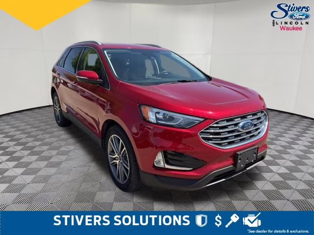 2021 Red Metallic Ford Edge Titanium AWD SUV