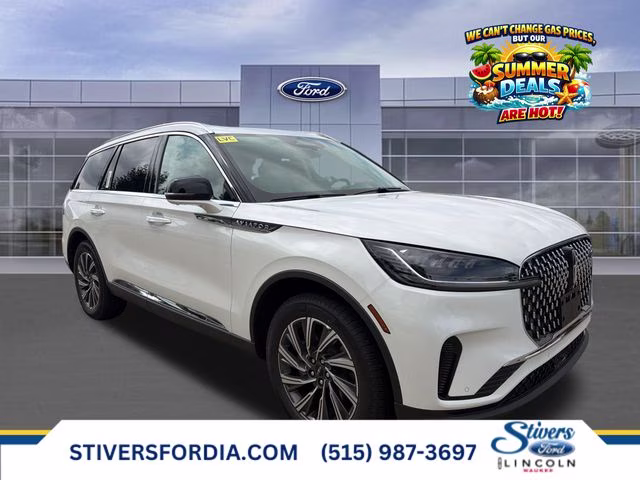 2026 Pristine White Metallic Tri-Coat Lincoln Aviator Premiere AWD SUV