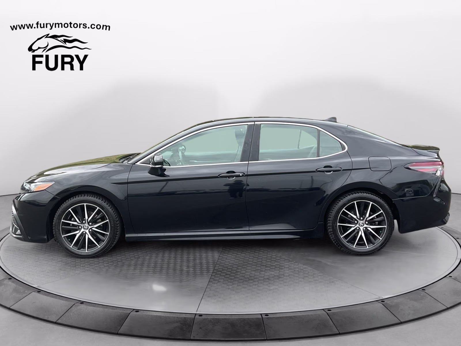 2021 Midnight Black Metallic Toyota Camry SE AWD Sedan
