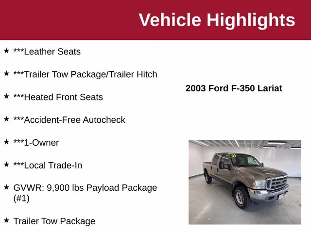 2003 Arizona Beige Clearcoat Metallic Ford Super Duty F-350 SRW Lariat 4X4 Truck