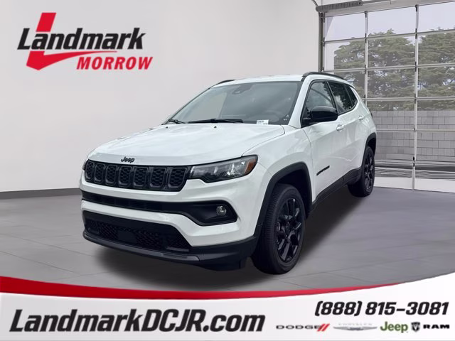 2026 Bright White Clearcoat Jeep Compass Latitude Altitude 4X4 SUV