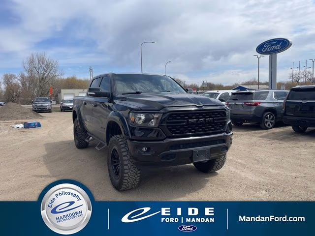 2022 Diamond Black Crystal Pearlcoat Ram 1500 Big Horn/Lone Star 4X4 Truck
