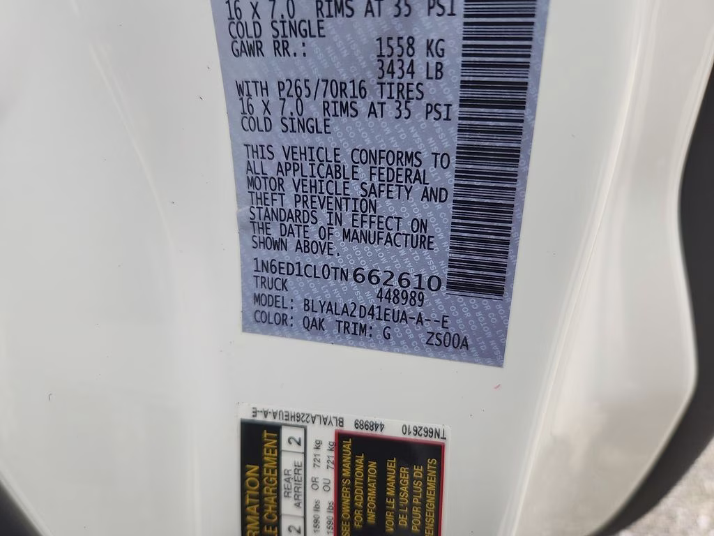 2026 Glacier White Nissan Frontier S RWD Truck