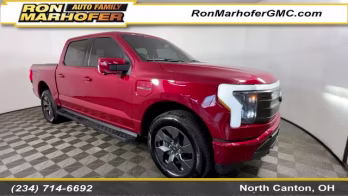 2023 Red Metallic Ford F-150 Lightning Lariat AWD Truck