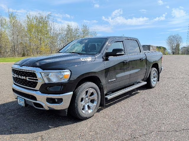 2022 Diamond Black Crystal Pearlcoat Ram 1500 Big Horn 4X4 Truck