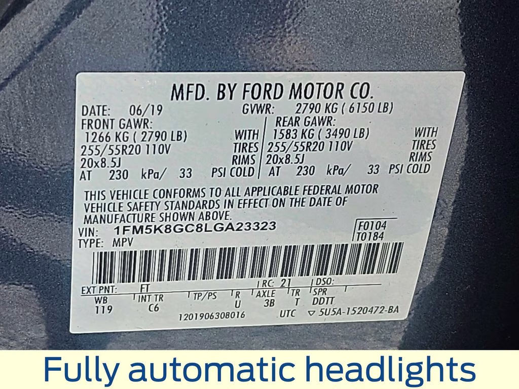 2020 Blue Metallic Ford Explorer ST 4X4 SUV