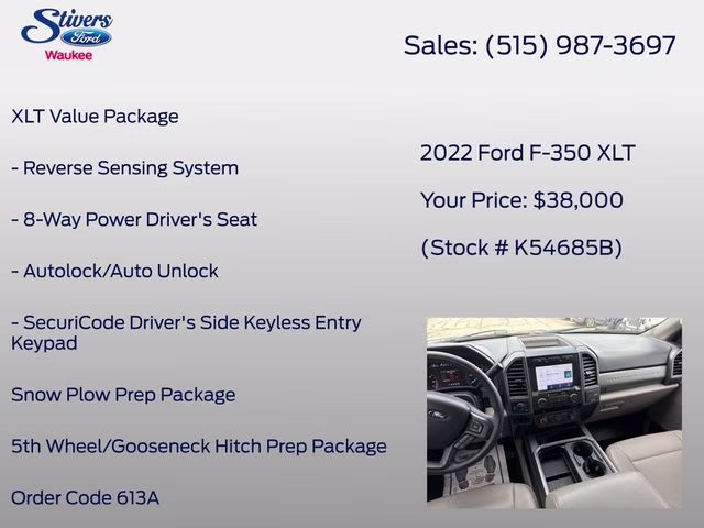 2022 Black Metallic Ford Super Duty F-350 SRW XLT 4X4 Truck