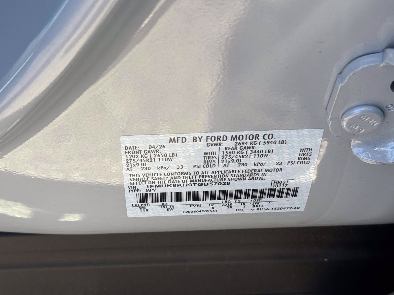2026 N/A Ford Explorer ST-Line 4WD 4X4 SUV