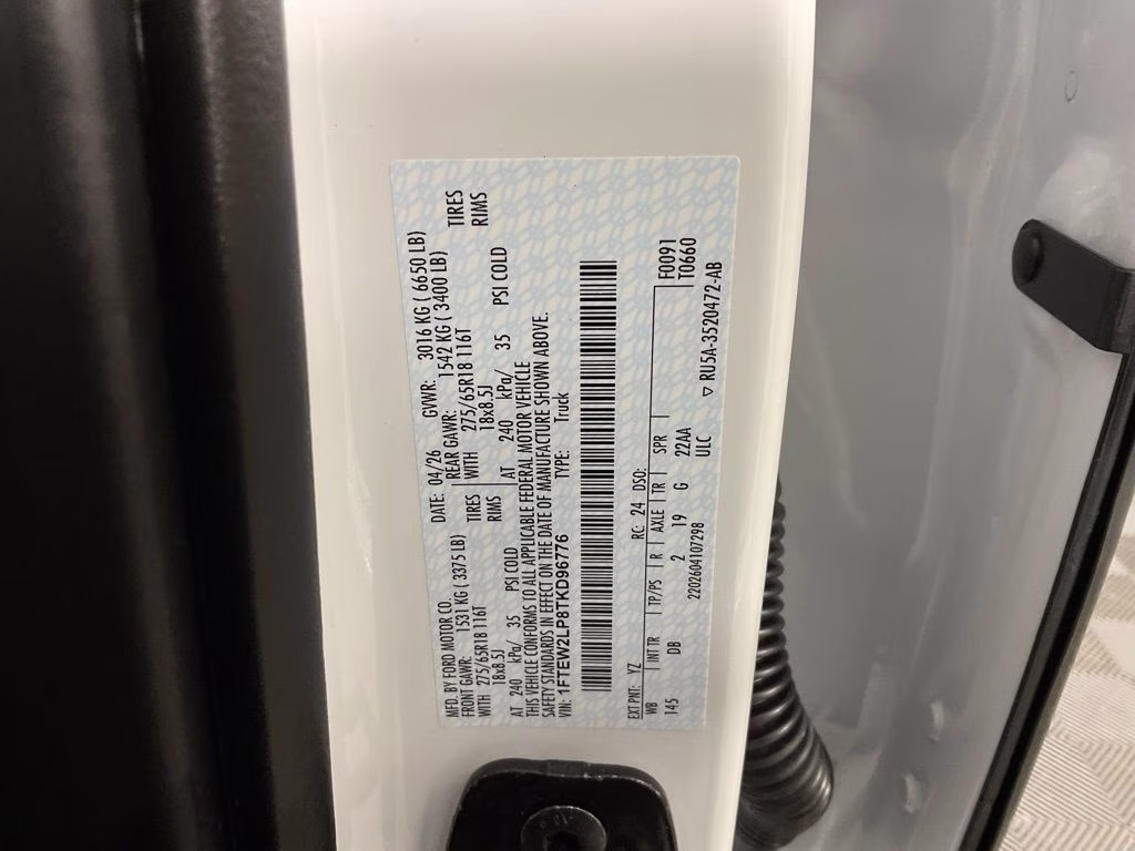 2026 Oxford White Ford F-150 STX 4X4 Truck