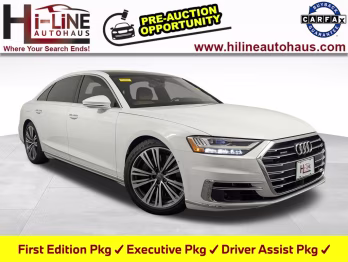 2019 Glacier White Metallic Audi A8 L 60 AWD Sedan