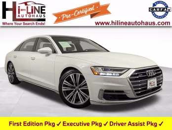 2019 Glacier White Metallic Audi A8 L 60 AWD Sedan