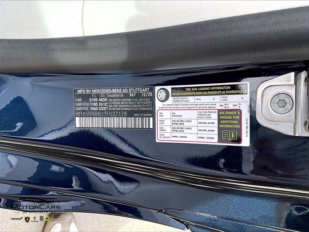 2026 Cote D'Azure Dark Blue Mercedes-Benz SL-Class Maybach SL 680 4MATIC AWD Convertible